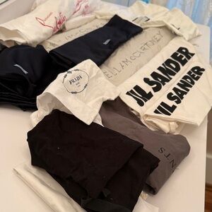 Prada White Drawstring Dust Bag with Logo